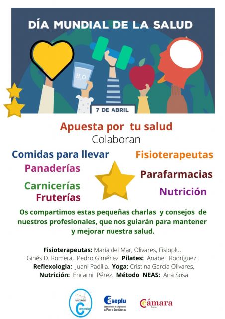 La Concejalía de Comercio de Ayuntamiento de Puerto Lumbreras conmemora el Día Internacional de la Salud con la campaña “apuesta por tu salud”