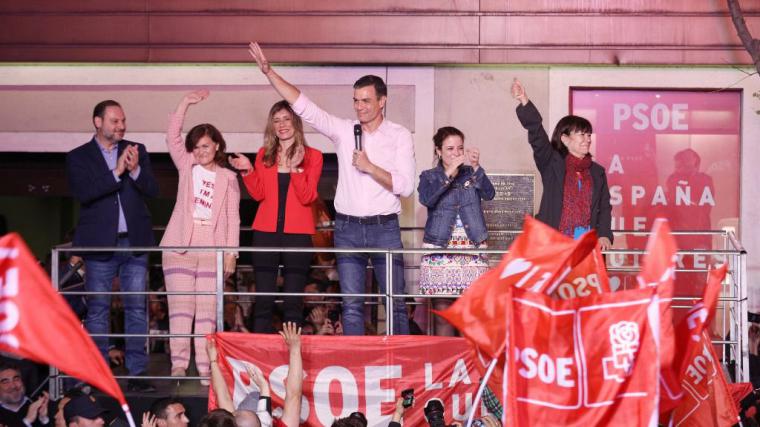 El PSOE, claro ganador de las elecciones, sigue teniendo la confianza mayoritaria de los españoles con casi siete millones de votos