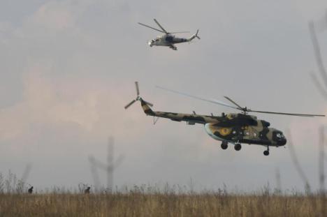 Impactante despliegue de helicópteros rusos en Ucrania para amedrentar a las tropas ucranianas