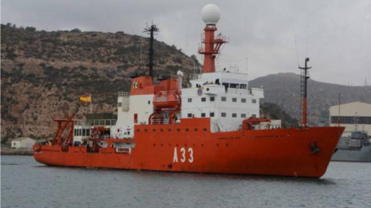 El buque “Hespérides” permanece en Las Palmas tras el foco de Covid19 detectado a bordo