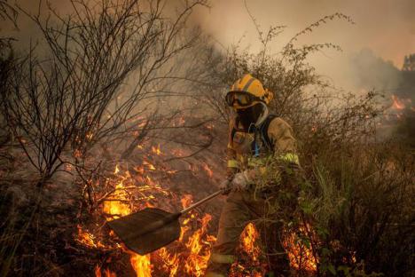 Continuan los incendios en la provincia de Orense 