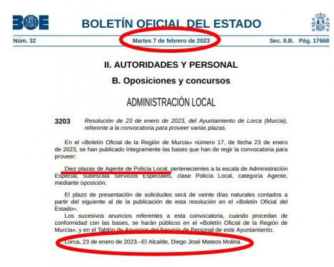 El PSOE celebra que el Ayuntamiento continúe el proceso de selección para la incorporación de 10 nuevos agentes de Policía Local iniciado por el gobierno de Diego José Mateos
