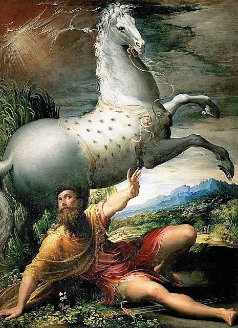 Conversión de Pablo, Il Parmigianino.