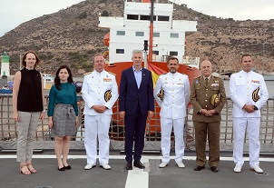 El Viceprimer Ministro y Ministro de la República de Letonia visita Unidades de la Armada en Cartagena