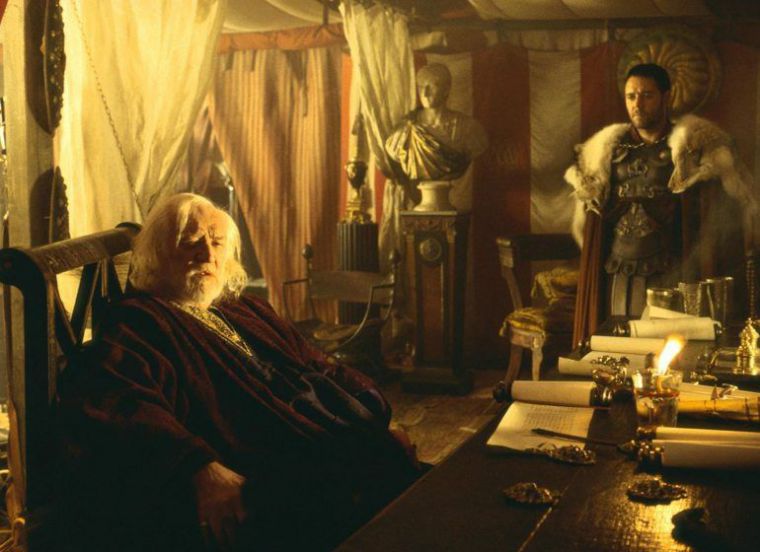 Richard Harris y Russell Crowe en Gladiator, de Ridley Scott (2000).