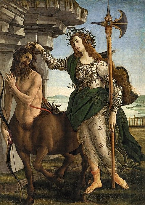 Pallade che doma il centauro, Sandro Botticelli, 1483.