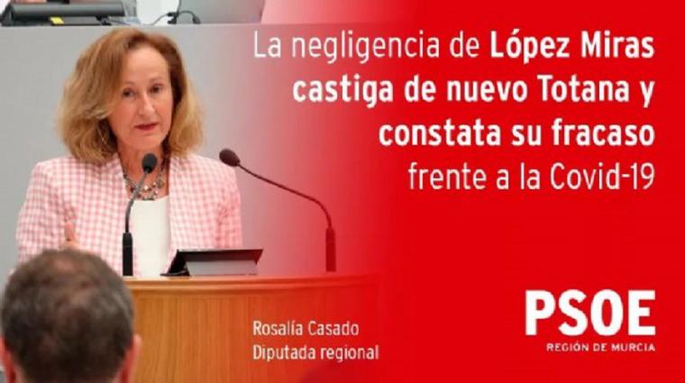 El PSOE exige al Gobierno regional que explique lo que no ha hecho bien para tener que confinar de nuevo Totana