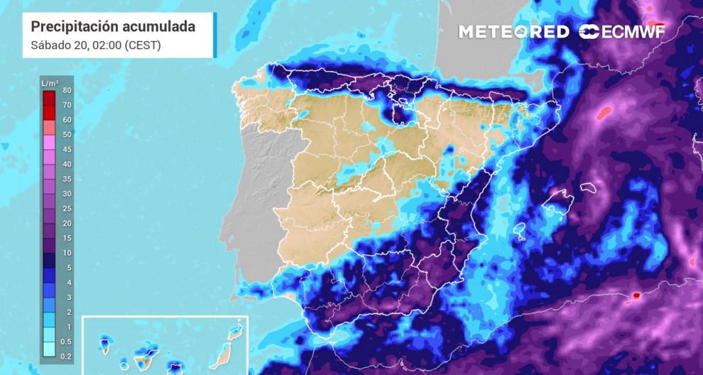 Prepárate. Una nueva DANA llega a España con lluvias y chubascos tormentosos