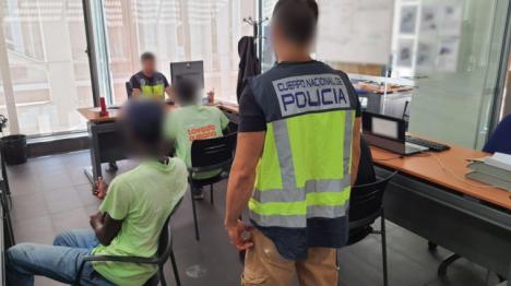 Arrestados en Alicante los integrantes de un grupo criminal que explotaba laboralmente a inmigrantes irregulares