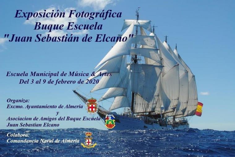 La Escuela Municipal de Música de Almería (EMMA) exhibe del 3 al 9 de febrero una muestra fotográfica sobre el buque escuela español Juan Sebastian Elcano
