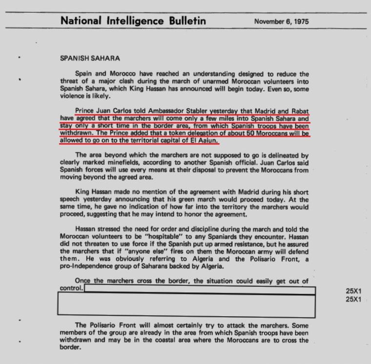 Documentos secretos que la CIA ha desclasificado desgranan episodios como los de la marcha verde y el papel que jugó Juan Carlos primero