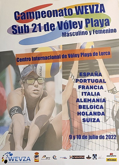Parejas de Francia, Portugal, Bélgica, Alemania y España se disputan en Lorca el campeonato WEVZA SUB21 de vóley playa