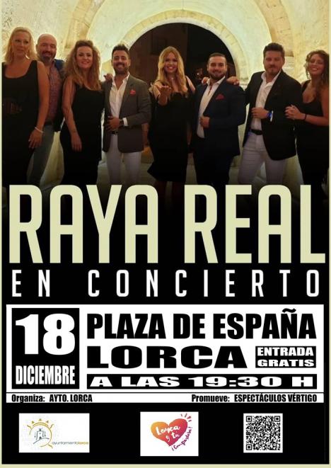 El Ayuntamiento de Lorca dará la bienvenida a la Navidad con las actuaciones gratuitas de ‘Carilló Christmas’ y ‘Raya Real’ en la Plaza de España