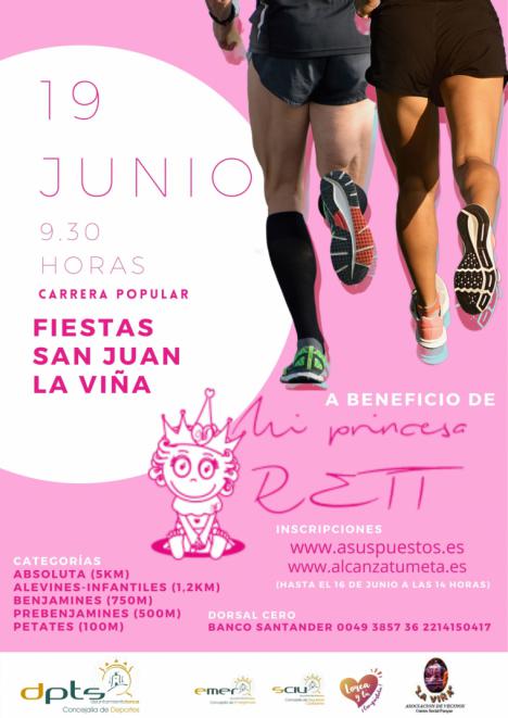 El Ayuntamiento de Lorca organiza para este domingo la tradicional carrera popular de La Viña a beneficio de la Asociación “Mi Princesa de Rett'