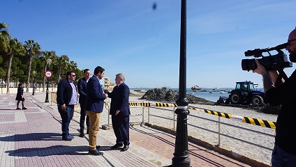 El delegado del Gobierno de Murcia, José Vélez asegura que el Gobierno de España agilizará los trabajos de recuperación de los daños causados por los temporales