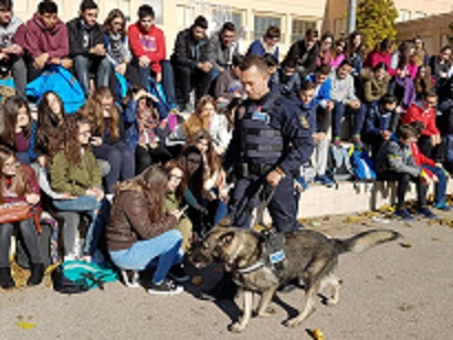 La Policía Local de Lorca despide con cariño a Dody, uno de los perros fundadores de la Unidad Canina del municipio