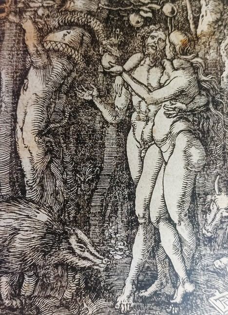 Alberto Durero. Adán y Eva. La caída del hombre (1509-1510) Colección Almagro-Herrador.