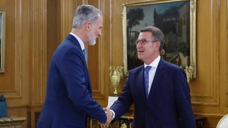 El rey Felipe VI elige a Alberto Núñez Feijóo como candidato para la investidura a pesar de no contar con suficientes apoyos