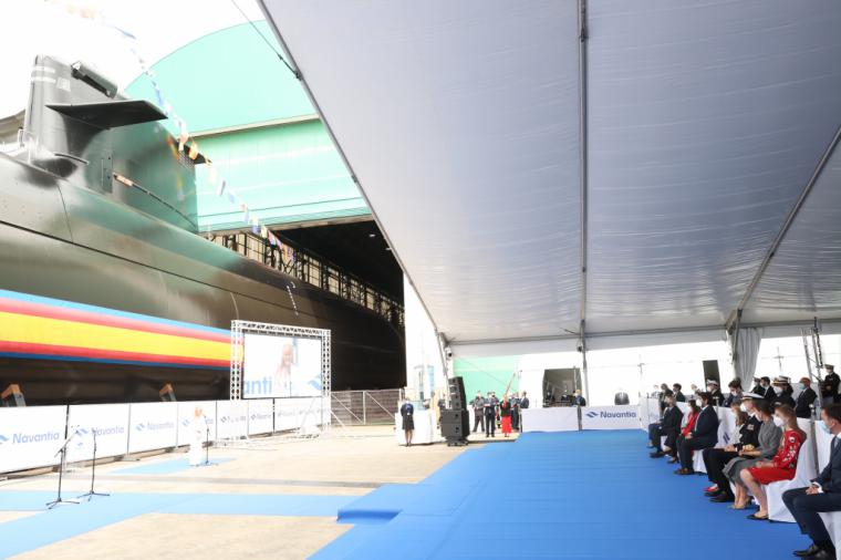 El primer submarino de la Serie 80, “Isaac Peral” fue amadrinado por la Princesa de Asturias, Leonor de Borbón, en una ceremonia celebrada en el Astillero cartagenero de Navantia