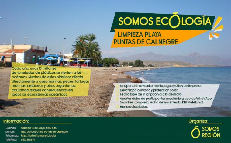 SOMOS REGIÓN se pretende concienciar a toda la población de la necesidad de proteger las playas y el medioambiente