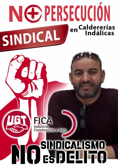 Condenada Caldererías Indálicas, S.L. por el despido improcedente al Secretario General de UGT-FICA Melilla