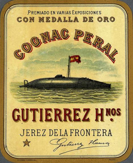 Etiquetas de bebidas dedicadas a Isaac Peral, por Diego Quevedo, Alférez de Navío (R)