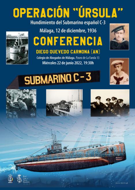 El investigador y AN ® Diego Quevedo protagonizará este miércoles en Málaga una conferencia sobre el hundimiento del submarino español 'C-3' en la Guerra Civil