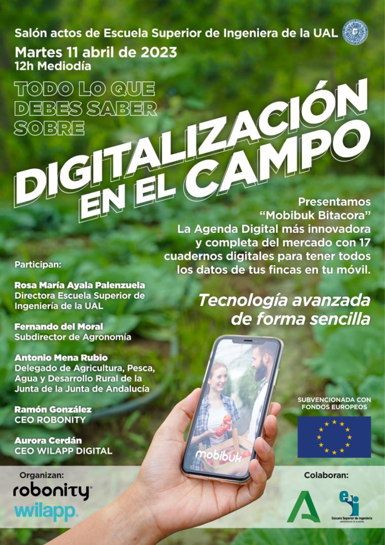 Jornada informativa en la Universidad de Almería sobre Digitalización en el campo abierta a todas las empresas y autónomos