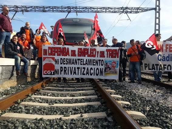 El Sector Ferroviario de CGT ha convocado huelga en Fabricación y Mantenimiento de RENFE en Málaga el próximo 5 de julio