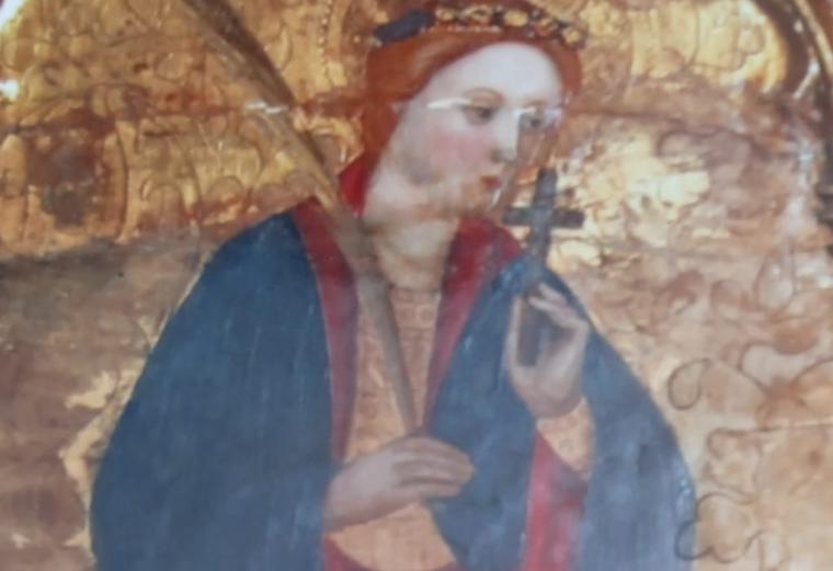 'Santa Ágata del retablo de Sant Martí Sarroca', por Pedro Cuesta Escudero autor de El retaule gòtic de SAant Martí Sarroca