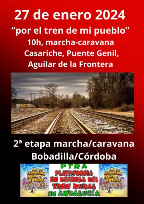 Mañana sábado, la segunda etapa de la marcha por el ferrocarril andaluz nos llevará desde Casariche hasta Aguilar de la Frontera