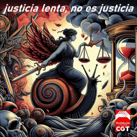 CGT prepara acciones de protesta por la lentitud de los juzgados de lo social en Andalucía.