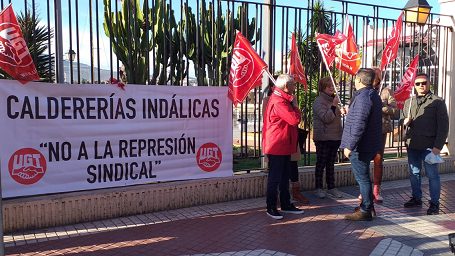 Movilización contra “Caldererías Indálicas” por la persecución sindical contra el Secretario General de UGT-FICA de Melilla