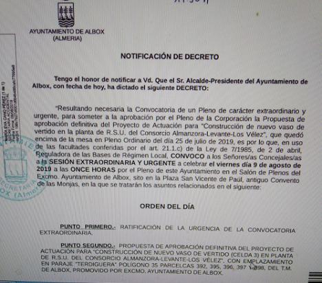 Torrecillas convoca un Pleno Extraordinario y Urgente con menos de 24 horas en vacaciones para impedir la asistencia del PSOE y aprobar la ampliación del vertedero, dice Mena