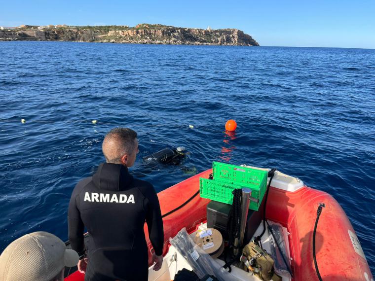 La Armada neutraliza tres proyectiles en la ría de Mahón (Menorca)