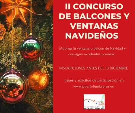 El Ayuntamiento de Puerto Lumbreras organiza el II Concurso de balcones y ventanas navideños para fomentar el ambiente festivo en el municipio