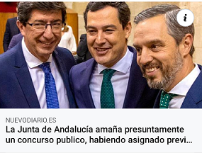 El PSOE de Andalucía recoge la información publicada por Nuevodiario.es y denuncia el “amaño” en la adjudicación de dos plazas “a dedo” 