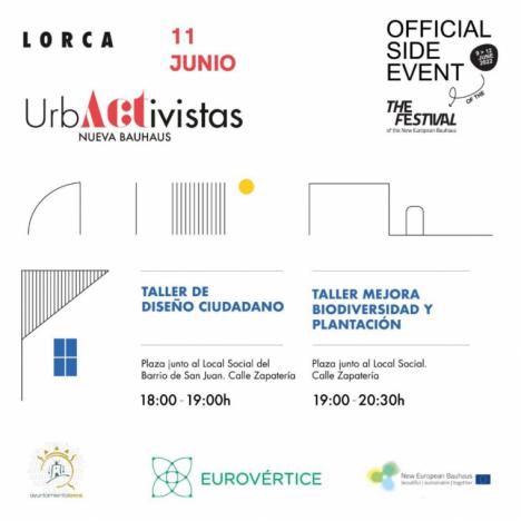 La iniciativa ‘Urbactivistas’ organiza para hoy sábado, 11 de Junio, un taller de diseño Ciudadano y otro de Mejora de la Biodiversidad y Plantación Colectiva