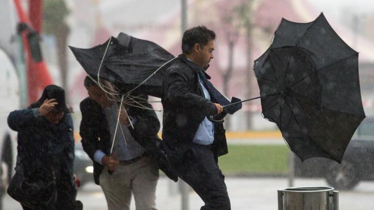 12 provincias en aviso amarillo por lluvia y fuertes vientos