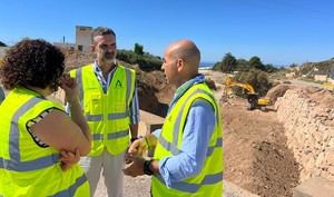 Progresan las obras de emergencia en la rambla de Balanegra tras las borrascas