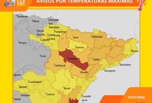 Alerta roja por calor extremo en la Ribera del Ebro este miércoles