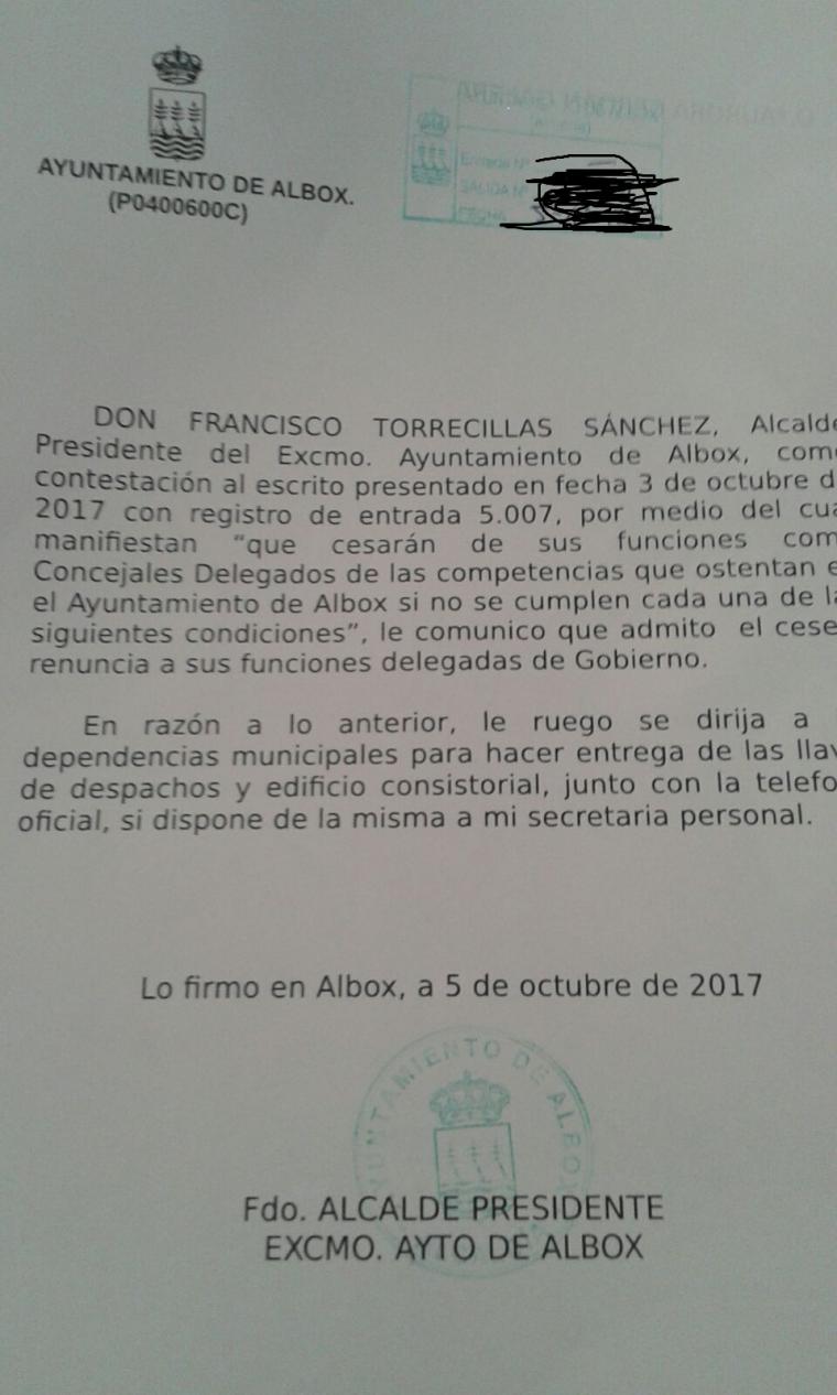 Adela Segura pactó con el alcalde de Albox, Francisco Torrecillas la presidencia del Consorcio de Residuos del Levante- Almanzora- Los Vélez.