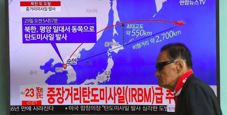 Nuevo misil de Corea del Norte sobrevolando Japón.