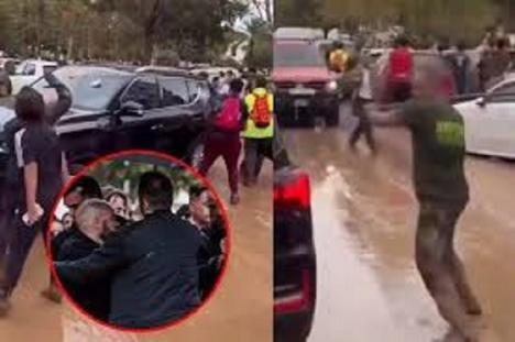 Tres detenidos por agredir el coche del presidente Pedro Sánchez