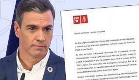 Carta de Pedro Sánchez