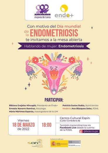 El Centro Cultural Espín acoge la mesa abierta ‘Hablando de mujer: Endometriosis’ el próximo viernes, 18 de marzo, a las 18 horas
