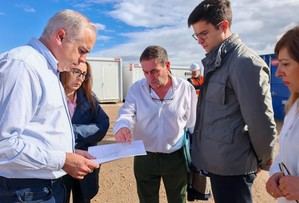 Visita a la futura ubicación del helipuerto en Calatayud