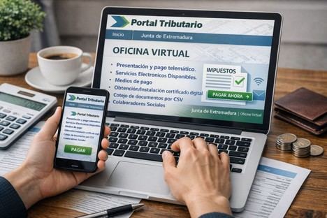 El 45% de los tributos en Extremadura se abonan por v&Atilde;&shy;a telem&Atilde;&iexcl;tica