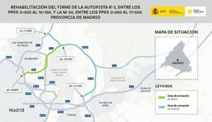 Gobierno destina 21 millones para rehabilitar 27,6 km de carreteras en Madrid