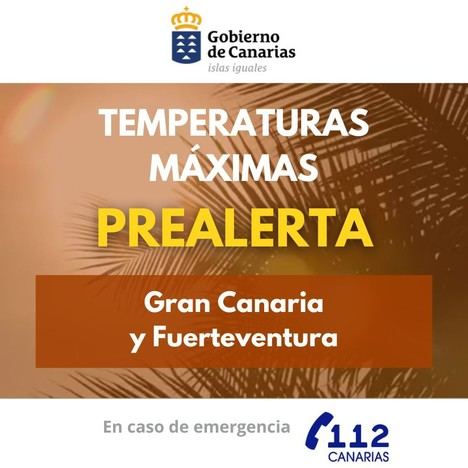 Canarias activa prealerta por altas temperaturas en Gran Canaria y Fuerteventura